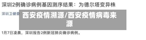 西安疫情溯源/西安疫情病毒来源-第2张图片