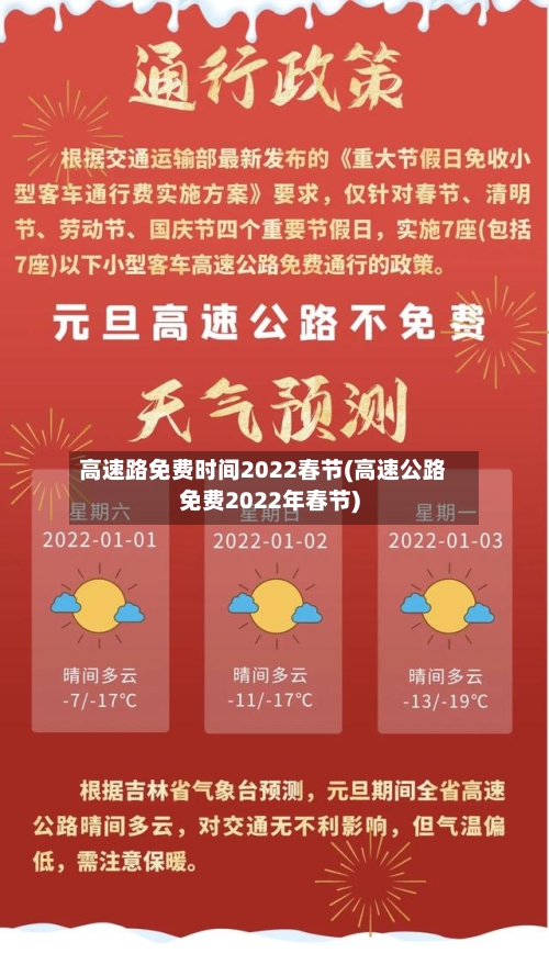 高速路免费时间2022春节(高速公路免费2022年春节)-第2张图片