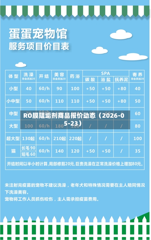 RO膜阻垢剂商品报价动态（2026-05-23）
