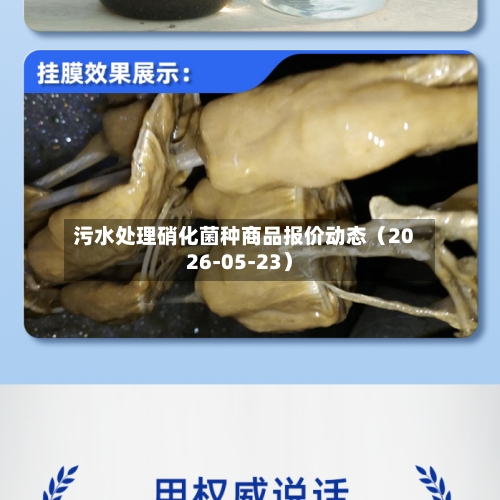 污水处理硝化菌种商品报价动态（2026-05-23）
