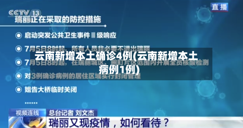 云南新增本土确诊4例(云南新增本土病例1例)-第2张图片