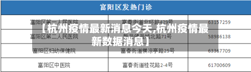 【杭州疫情最新消息今天,杭州疫情最新数据消息】-第2张图片