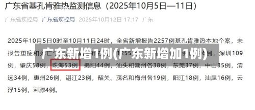 广东新增1例(广东新增加1例)