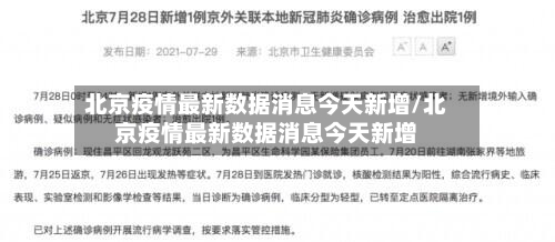北京疫情最新数据消息今天新增/北京疫情最新数据消息今天新增