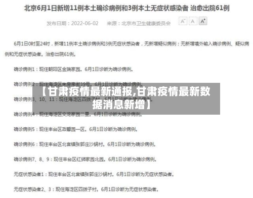 【甘肃疫情最新通报,甘肃疫情最新数据消息新增】-第3张图片