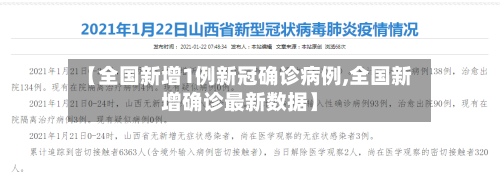 【全国新增1例新冠确诊病例,全国新增确诊最新数据】