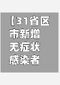 【31省区市新增无症状感染者23例,31省新增无症状感染者130例】