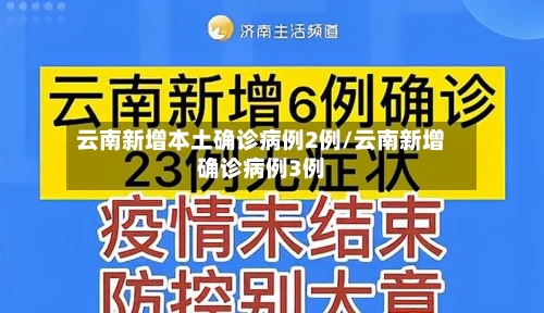 云南新增本土确诊病例2例/云南新增确诊病例3例
