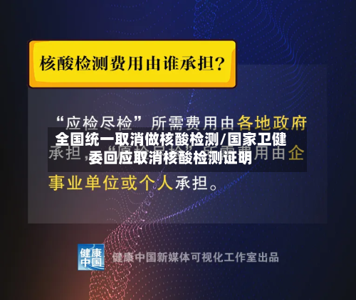 全国统一取消做核酸检测/国家卫健委回应取消核酸检测证明-第2张图片